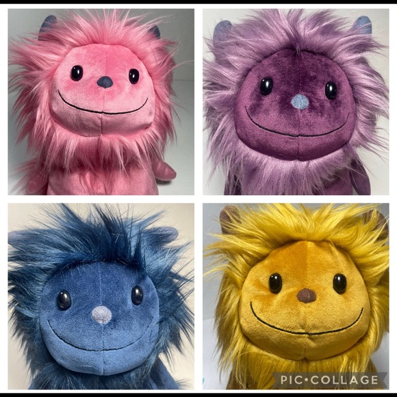 BNWT HTF Jellycat Monster Set of 4 JINX LUDA ZEKE GIBBLES, GREAT BASKET STUFFERS - Picture 3 of 16